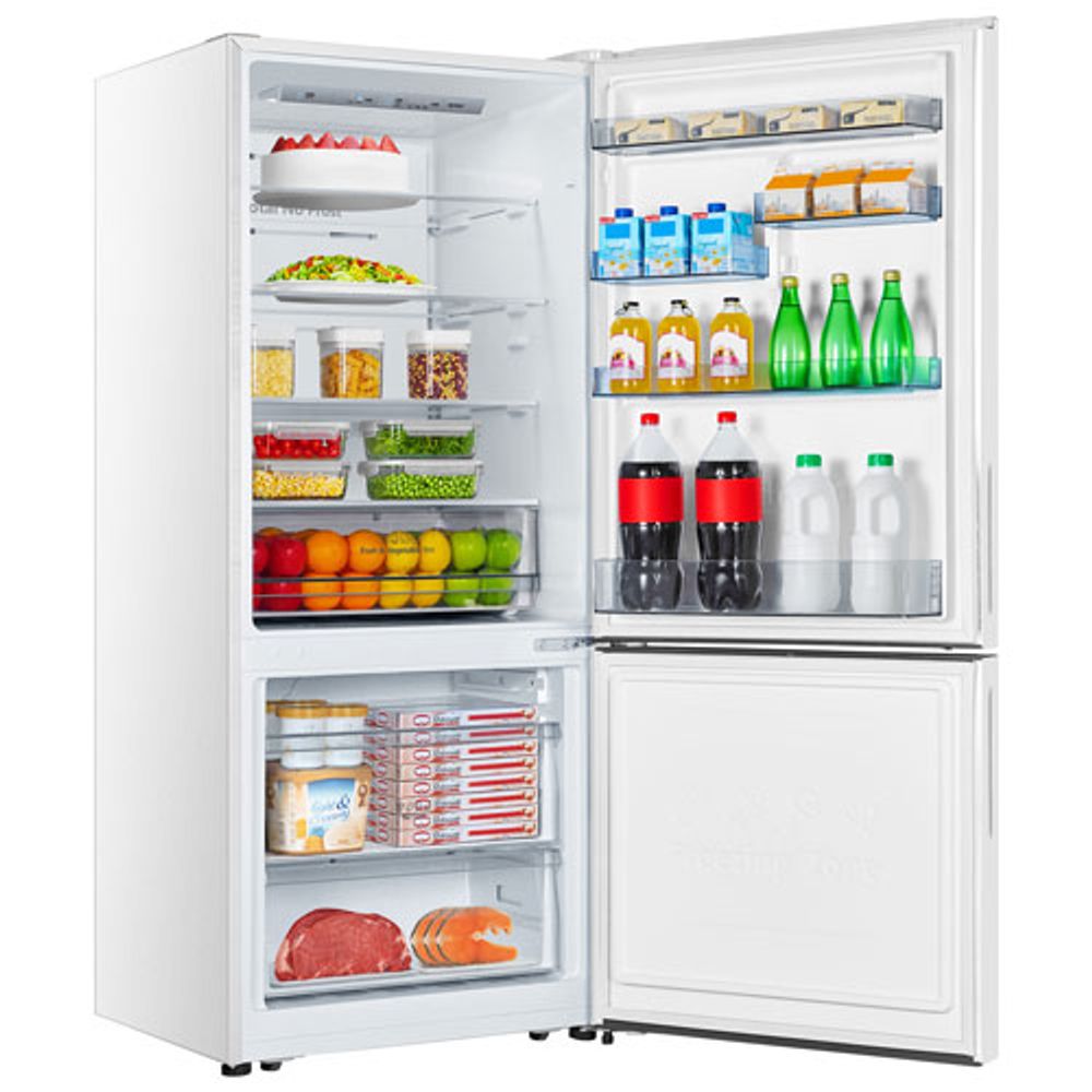 Hisense 28" 14.7 Cu. Ft. Counter-Depth Bottom Freezer Refrigerator (RB15A2CWE) - White