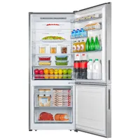 Hisense 28" 14.7 Cu. Ft. Counter-Depth Bottom Freezer Refrigerator (RB15A2CSE) - Titanium