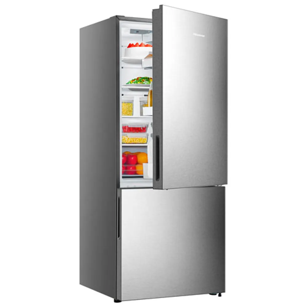 Hisense 28" 14.7 Cu. Ft. Counter-Depth Bottom Freezer Refrigerator (RB15A2CSE) - Titanium