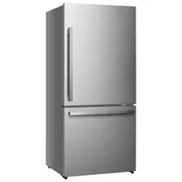 Hisense 32" 17.2 Cu. Ft. Counter-Depth Bottom Freezer Refrigerator (RB17A2CSE) - Titanium