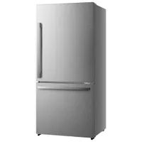 Hisense 32" 17.2 Cu. Ft. Counter-Depth Bottom Freezer Refrigerator (RB17A2CSE) - Titanium