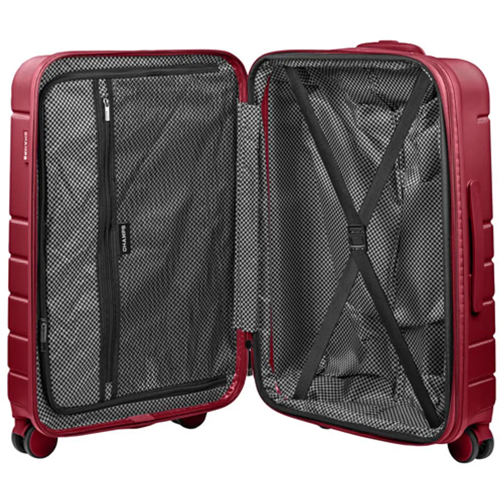 Champs Journey 3-Piece Hard Side Expandable Luggage Set - Red - Only at Best Buy