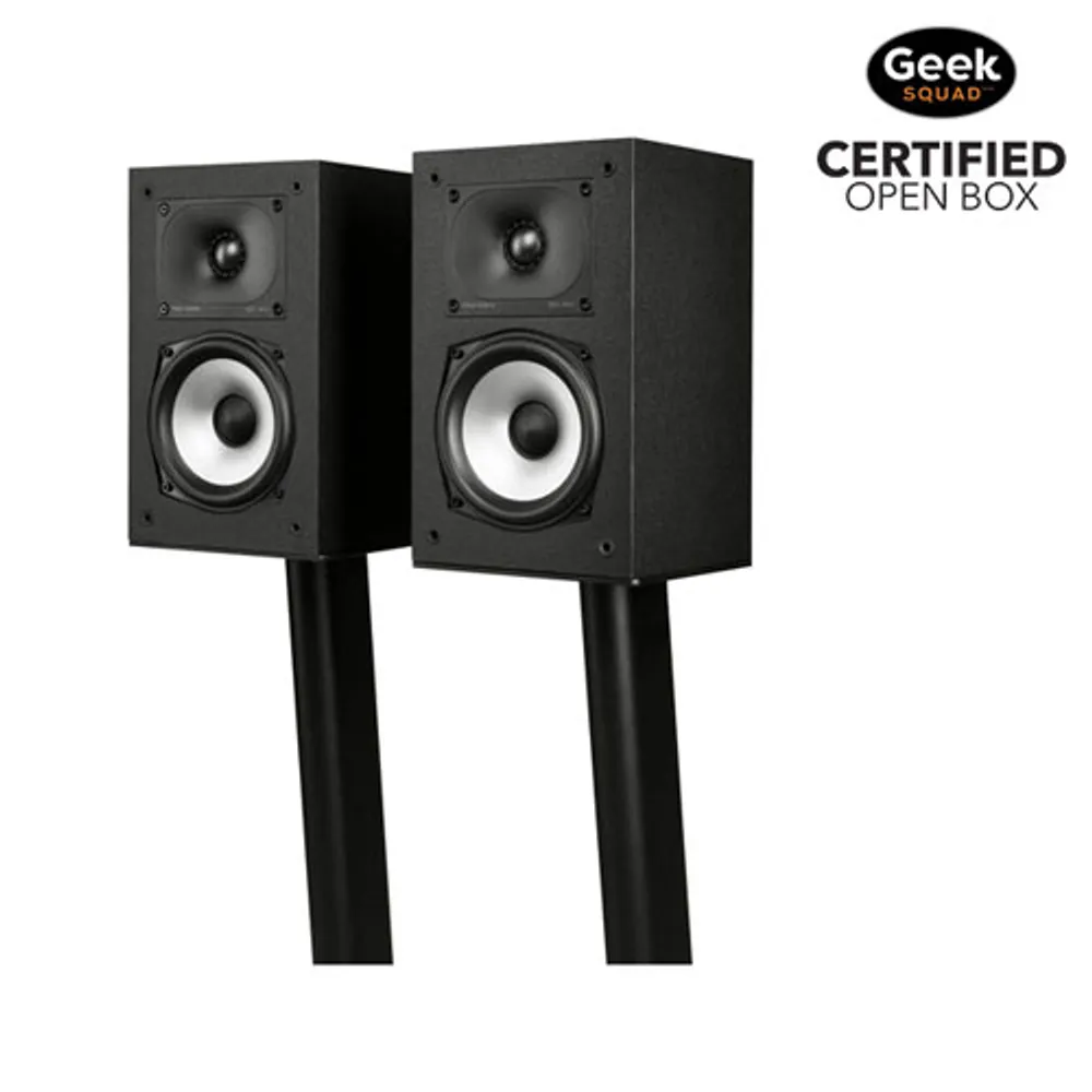 Open Box - Polk Audio Monitor XT15 150-Watt Bookshelf Speaker - Pair - Midnight Black