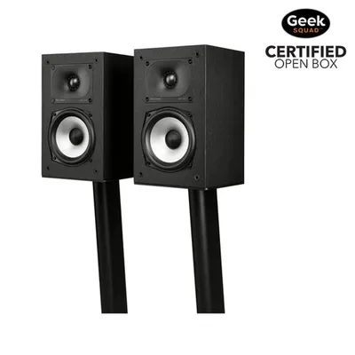 Open Box - Polk Audio Monitor XT15 150-Watt Bookshelf Speaker - Pair - Midnight Black