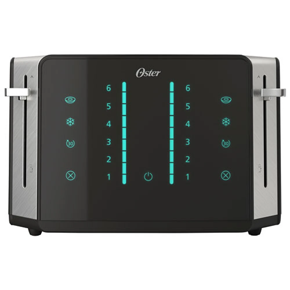 Oster Touchscreen Toaster - 4-Slice - Black/Stainless Steel