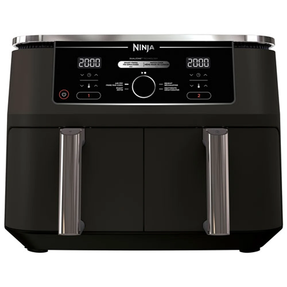 Friteuse à air chaud 4-en-1 Dual Zone Foodie de Ninja - 9,46 kg/10 pte - Noir