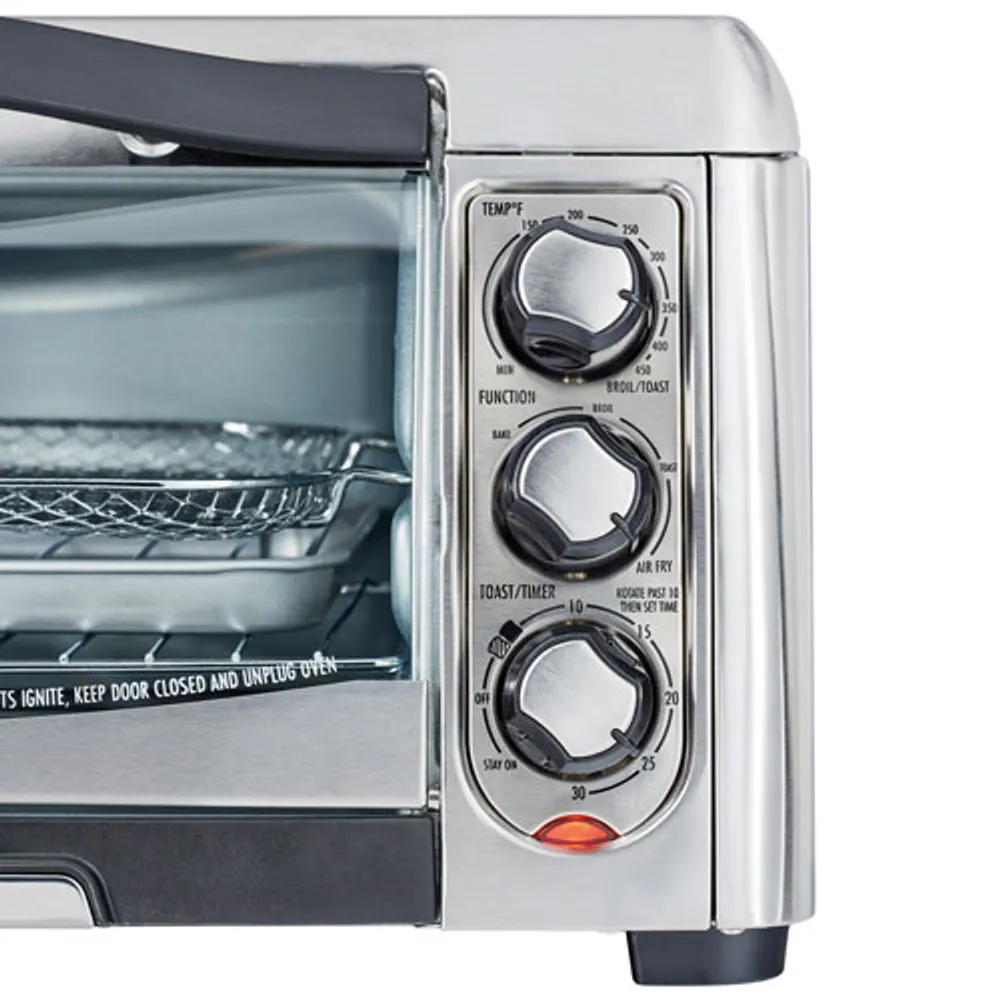 Hamilton Beach Sure Crisp Air Fryer Toaster Oven, 4 Slice, Stainless Steel