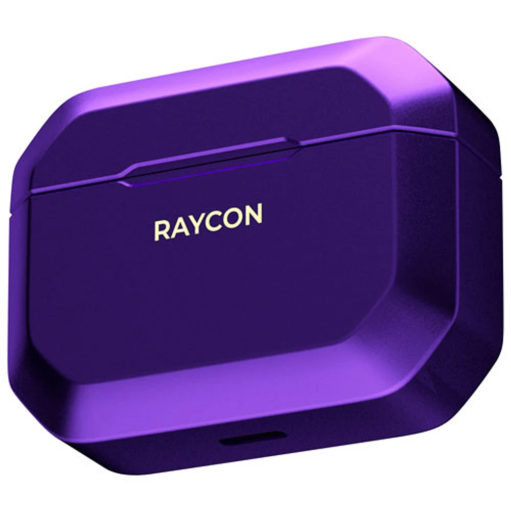 Écouteurs boutons de jeu 100 % sans fil à isolation sonore de Raycon - Violet