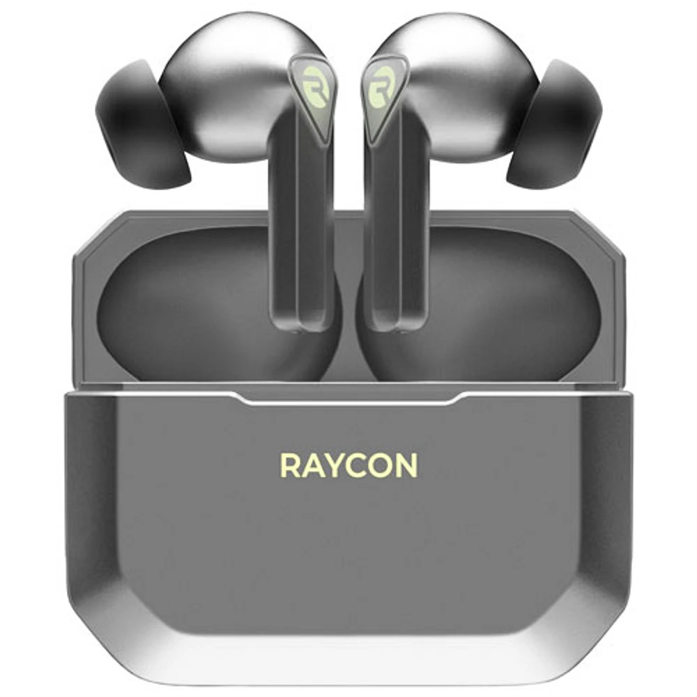Écouteurs boutons de jeu 100 % sans fil à isolation sonore de Raycon - Argenté