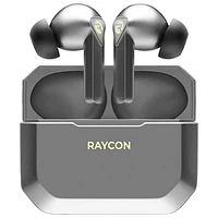 Écouteurs boutons de jeu 100 % sans fil à isolation sonore de Raycon - Argenté