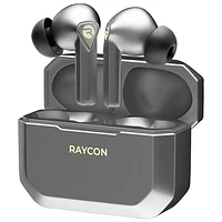 Écouteurs boutons de jeu 100 % sans fil à isolation sonore de Raycon - Argenté