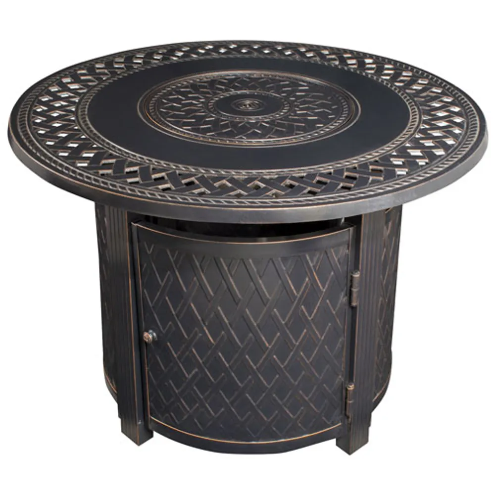 Paramount Ben Freestanding Propane Fire Pit Table - 25,000 BTU - Bronze