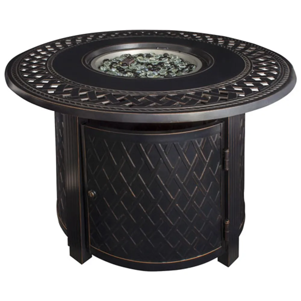 Paramount Ben Freestanding Propane Fire Pit Table - 25,000 BTU - Bronze