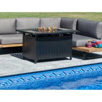 Paramount Dylan Rectangle Convertible Fire Pit Table - 45,000 BTU