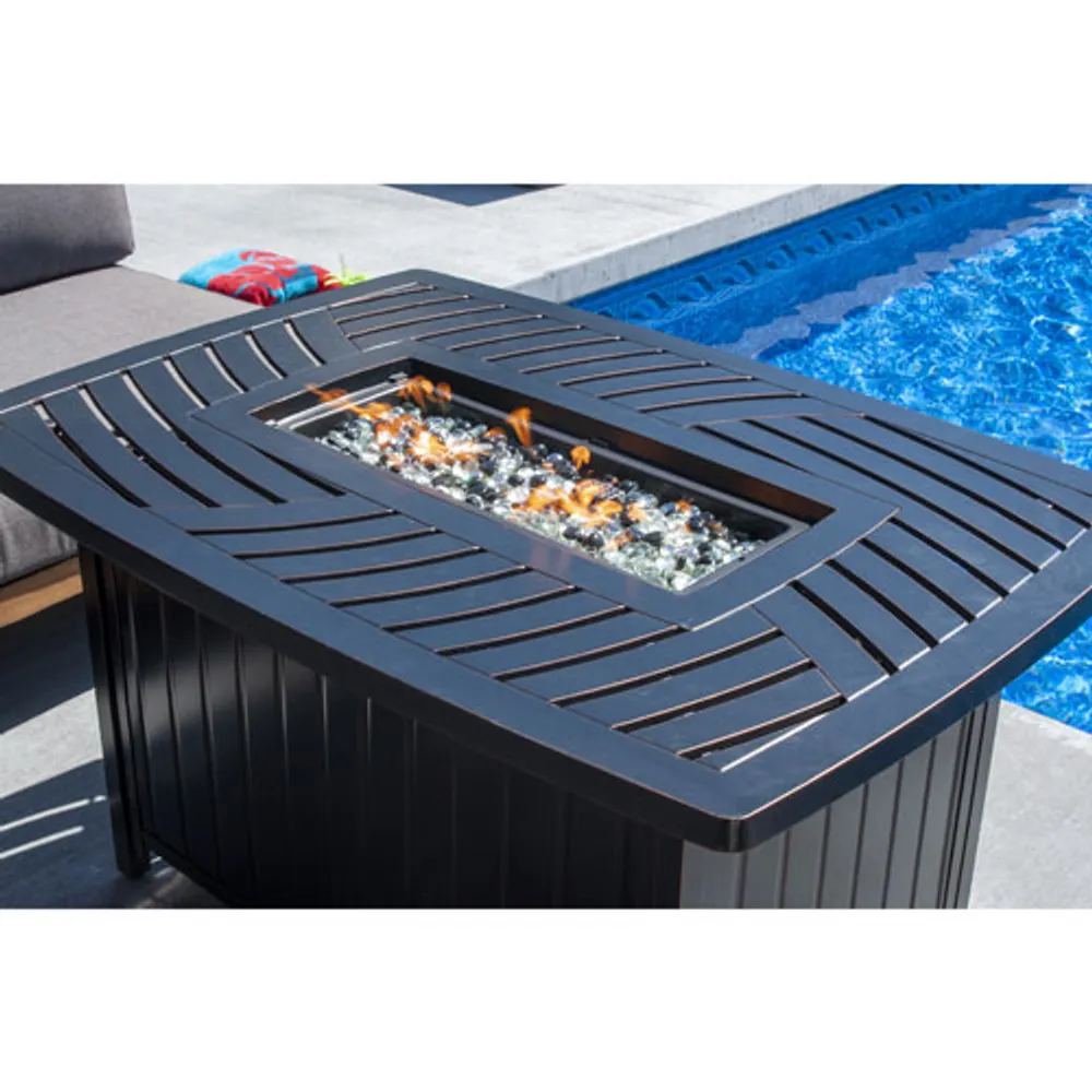 Paramount Dylan Rectangle Convertible Fire Pit Table - 45,000 BTU