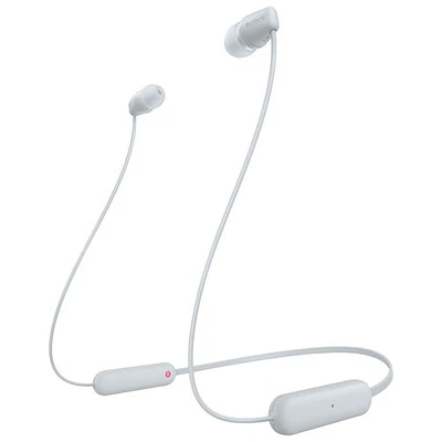 Écouteurs boutons Bluetooth WIC100 de Sony - Blanc