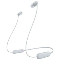 Écouteurs boutons Bluetooth WIC100 de Sony - Blanc