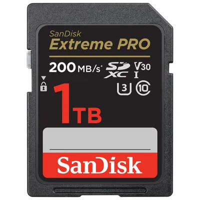 SanDisk Extreme Pro 1TB 200MB/s SDXC Memory Card