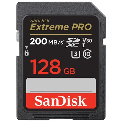 Carte mémoire SDXC 128 Go 200 Mo/s Extreme Pro de SanDisk