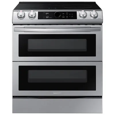 Samsung 30" 6.3 Cu. Ft. Double Oven Slide-In Induction Range (NE63T8951SS) -Open Box -Perfect Condition