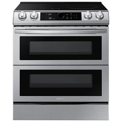 Samsung 30" 6.3 Cu. Ft. Double Oven Induction Range (NE63T8951SS) -Stainless Steel -Open Box -Scratch & Dent