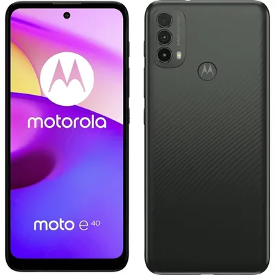 Motorola Moto E40 64/4GB - GSM Unlocked Smartphone - International Model - Carbon Gray - Brand New