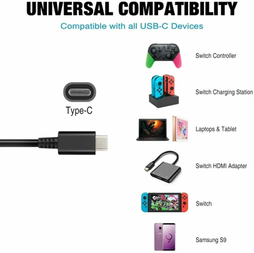 HDMI Adapter for Nintendo Switch, USB-C Charging Cable Switch Hdmi