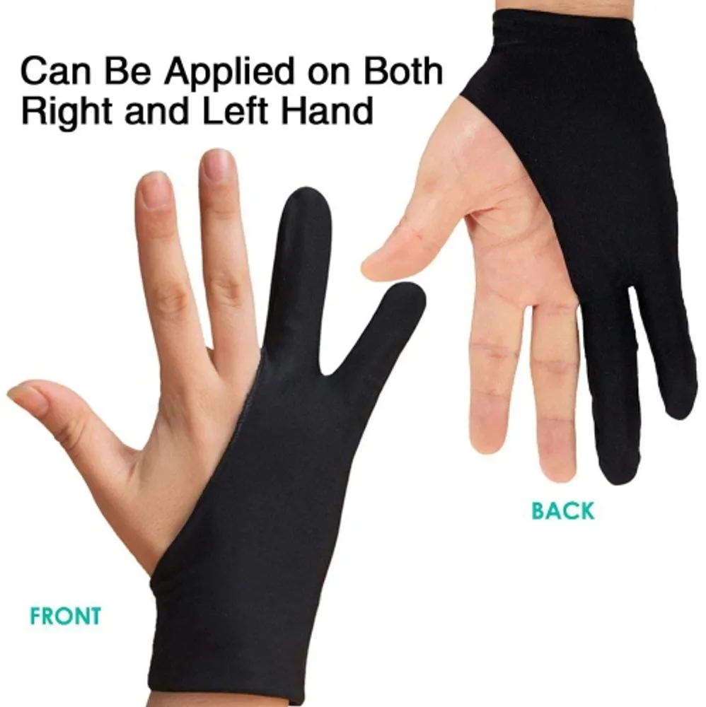 Two-fingers Artist Anti-touch Glove for Drawing Tablet Right and Left Hand  Glove Anti-Fouling for ipad Screen board