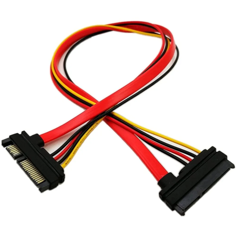 SATA Cable, SATA Data Cable and SATA Power Splitter Cable (4 Pack) SATA III  Cable 6.0 Gbps SATA 3.0 Cable,15 Pin Power 