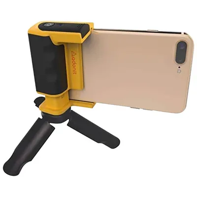 Adonit PhotoGrip Qi Charging Smartphone Grip & Mini Tripod - Yellow
