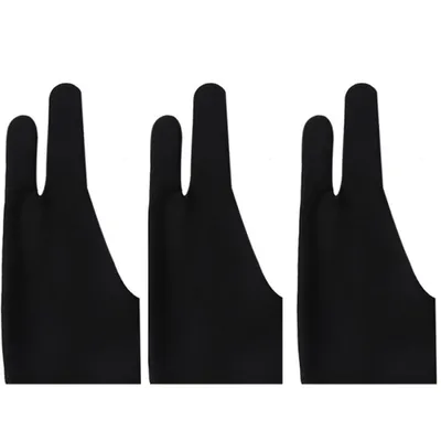 navor -Pack Artist Gloves, High Elasticity Glove with Two Fingers for Sketching