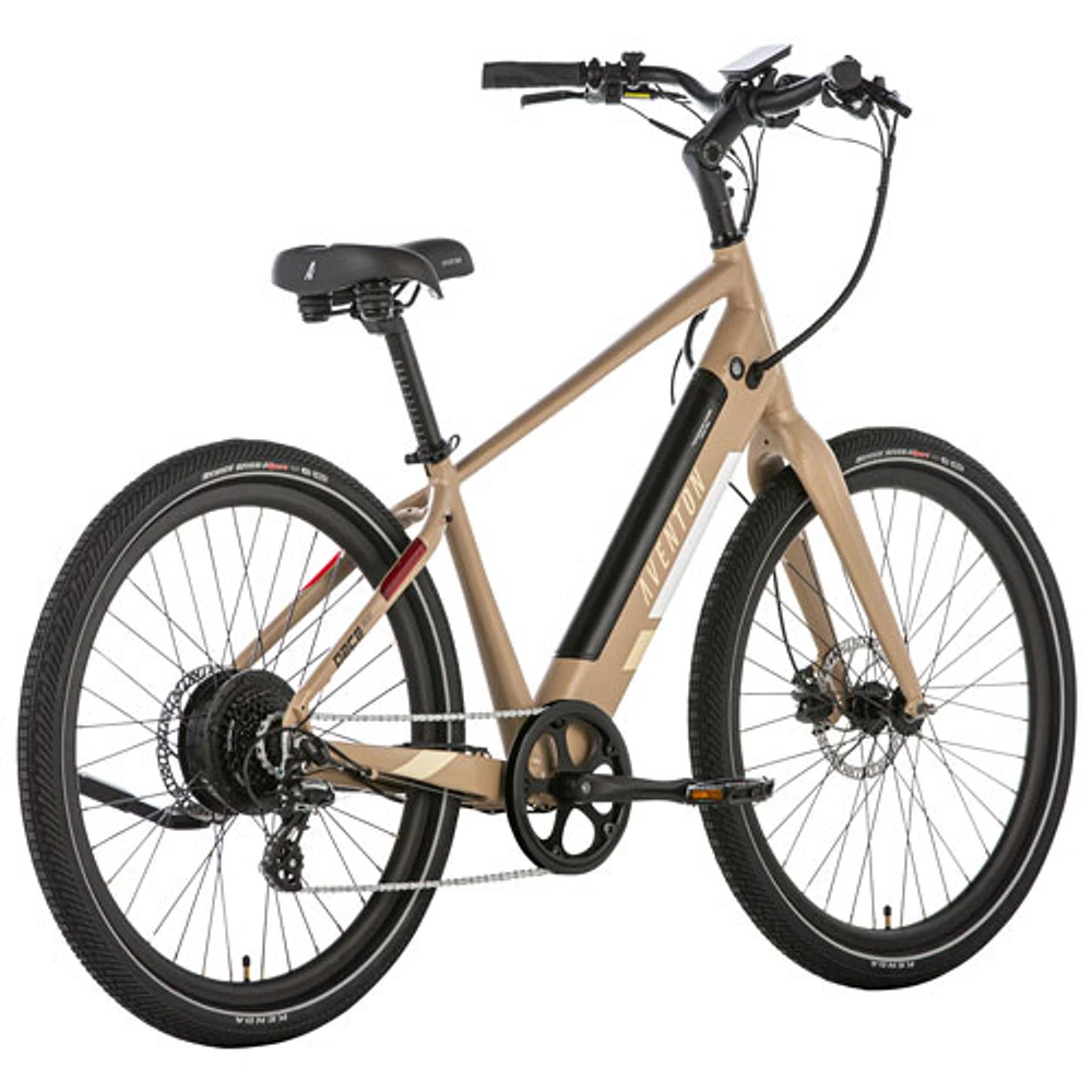 Aventon Pace 500V2 - 500 W Electric City Bike with up to 65km Battery Range - Large - Sand