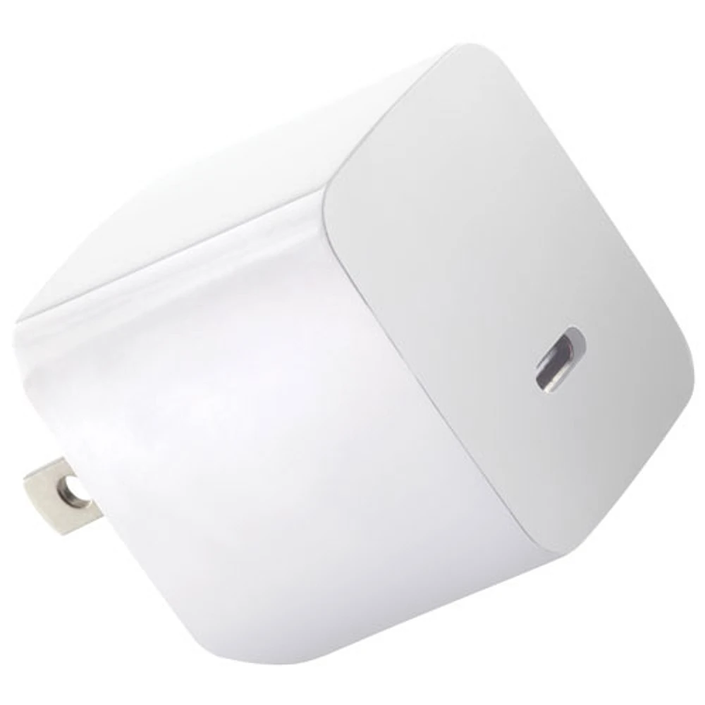 Chargeur mural USB-C PD de 20 W d'iQ (IQACPD20VW) - Blanc