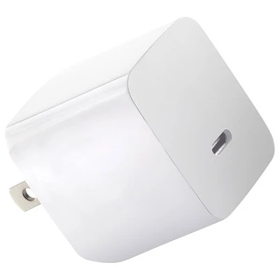 Chargeur mural USB-C PD de 20 W d'iQ (IQACPD20VW) - Blanc