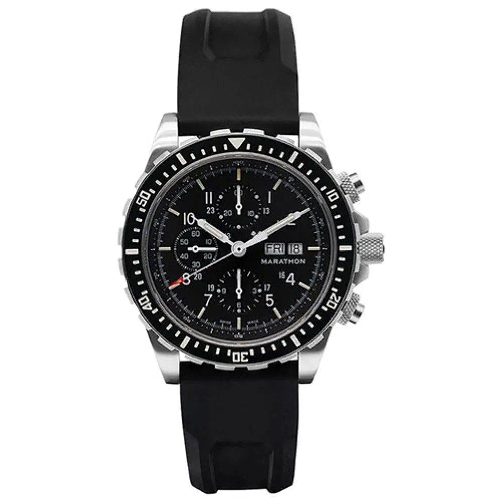 Marathon Jumbo Diver/Pilot 46mm Automatic Chronograph Watch - Black