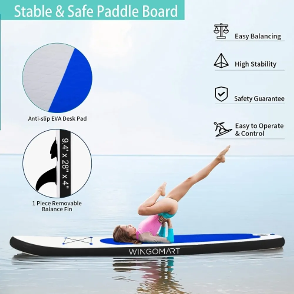 WINGOMART Inflatable Stand up Paddle Board w/ Premium SUP