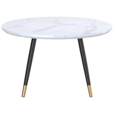 Inspire Contemporary Round Coffee Table - White