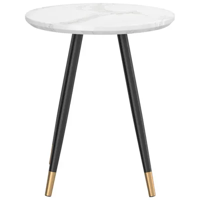 Inspire Contemporary Round Accent Table - White