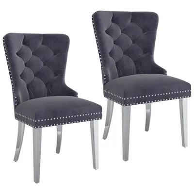 Inspire Contemporary Fabric Dining Chair (202-614) - Set of 2