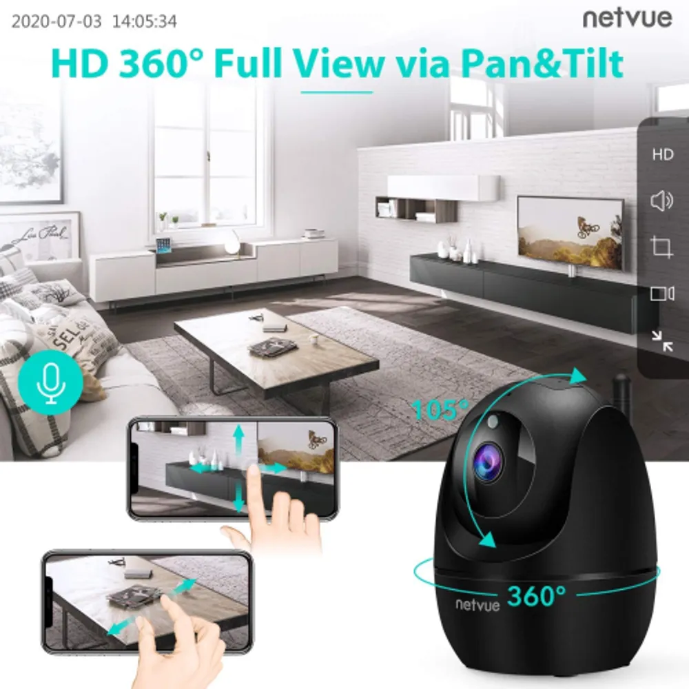 Netvue Caméra de Surveillance WiFi Extérieure, FHD 1080P