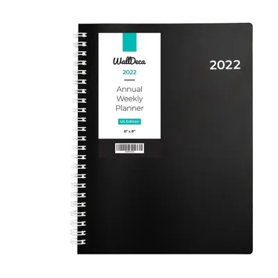 WallDeca 2022-2023 Academic Weekly Planner - Weekly & Monthly Planner, Jul 2022 - Dec 2023 | Flexible Cover, Notes Pages, Twin-Wire Binding (8x6" (2022-2023))