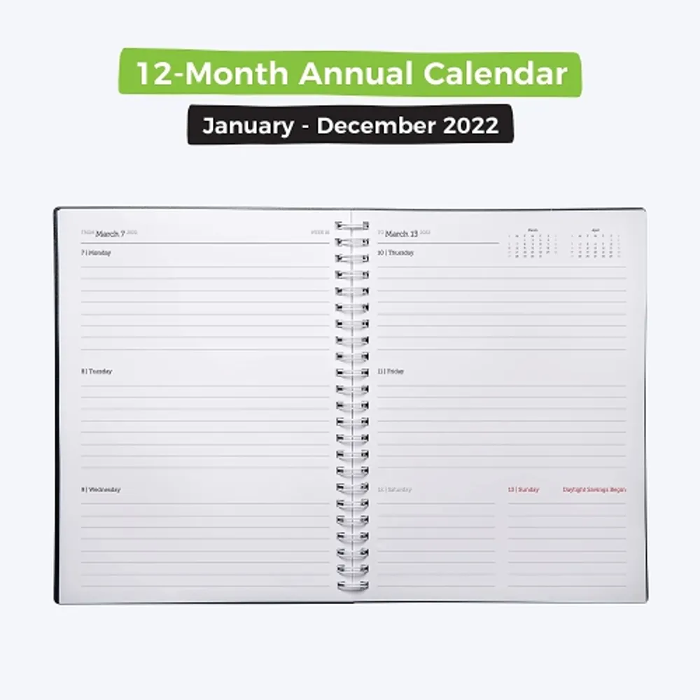 Rileys Planner 2023-2024 18-Month Academic Weekly Planner - Typographic Weekly & Monthly Agenda Planner, Flexible Cover, Notes Pages, Twin-Wire