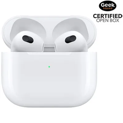 Open Box - Apple AirPods (3rd generation) In-Ear True Wireless Earbuds with MagSafe Charging Case - White