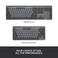 Logitech MX Mechanical Wireless Full-size Backlit Tactile Keyboard - Graphite