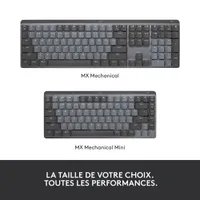 Logitech MX Mechanical Wireless Full-size Backlit Tactile Keyboard - Graphite