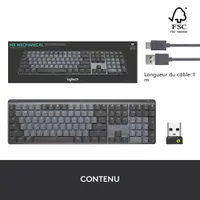 Logitech MX Mechanical Wireless Full-size Backlit Tactile Keyboard - Graphite