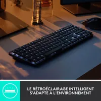 Logitech MX Mechanical Wireless Full-size Backlit Tactile Keyboard - Graphite