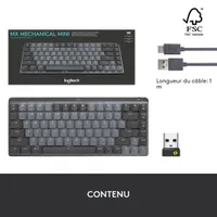Logitech MX Mechanical Mini Wireless Compact Backlit Linear Keyboard - Graphite