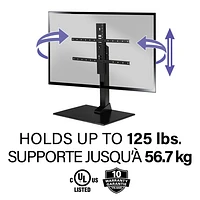 Support de table pivotant de Sanus Systems pour téléviseur de 40 à 86 po - Noir