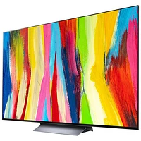 LG 65" 4K UHD HDR OLED webOS Evo ThinQ AI Smart TV (OLED65C2PUA) - 2022 - Dark Titan Silver